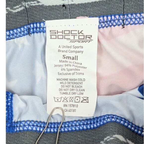 Shock Doctor Sport Compression Short with Cup Adults Small American Flag USA - Picture 8 of 14